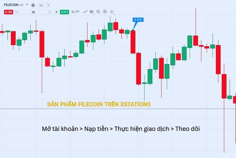 cách giao dịch filecoin CFD trên Xstation5