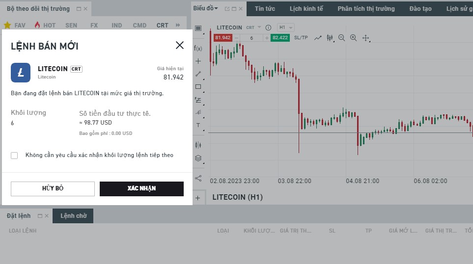 Giao dịch LTC qua CFD tại XTB là cách đầu tư tiện lợi, thông minh